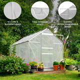 Polycarbonate Greenhouse 6ft x 4ft with Base – Silver