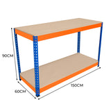 S-Rax 2 Tier Workbench - 150cm x 60cm x 90cm