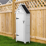 Wooden Garden Shed - White