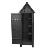 Wooden Garden Shed - Dark Grey