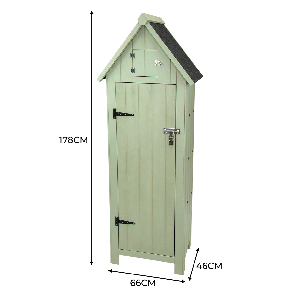 Wooden Garden Shed - Green