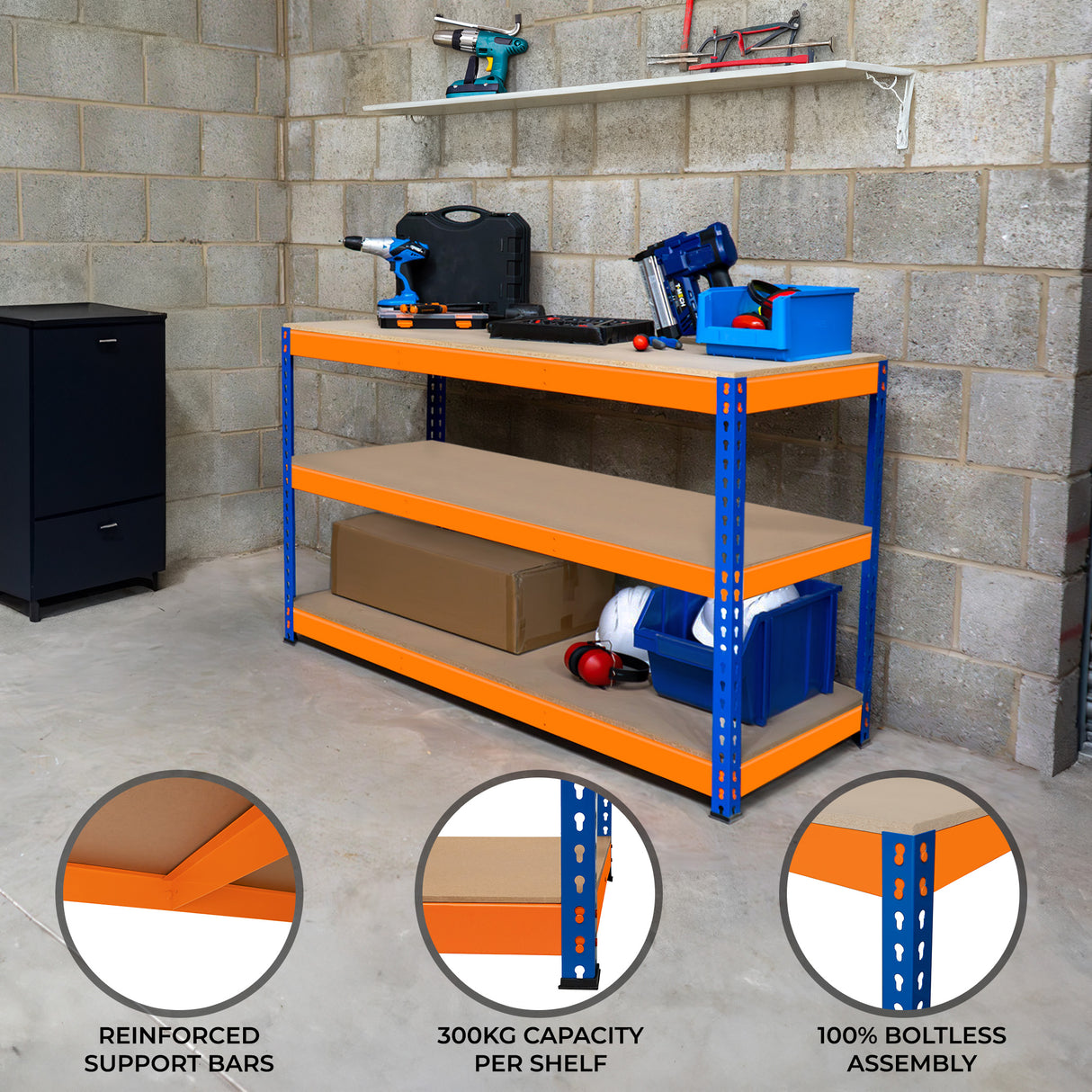 S-Rax Workbench Additional Shelf - 180cm x 60cm