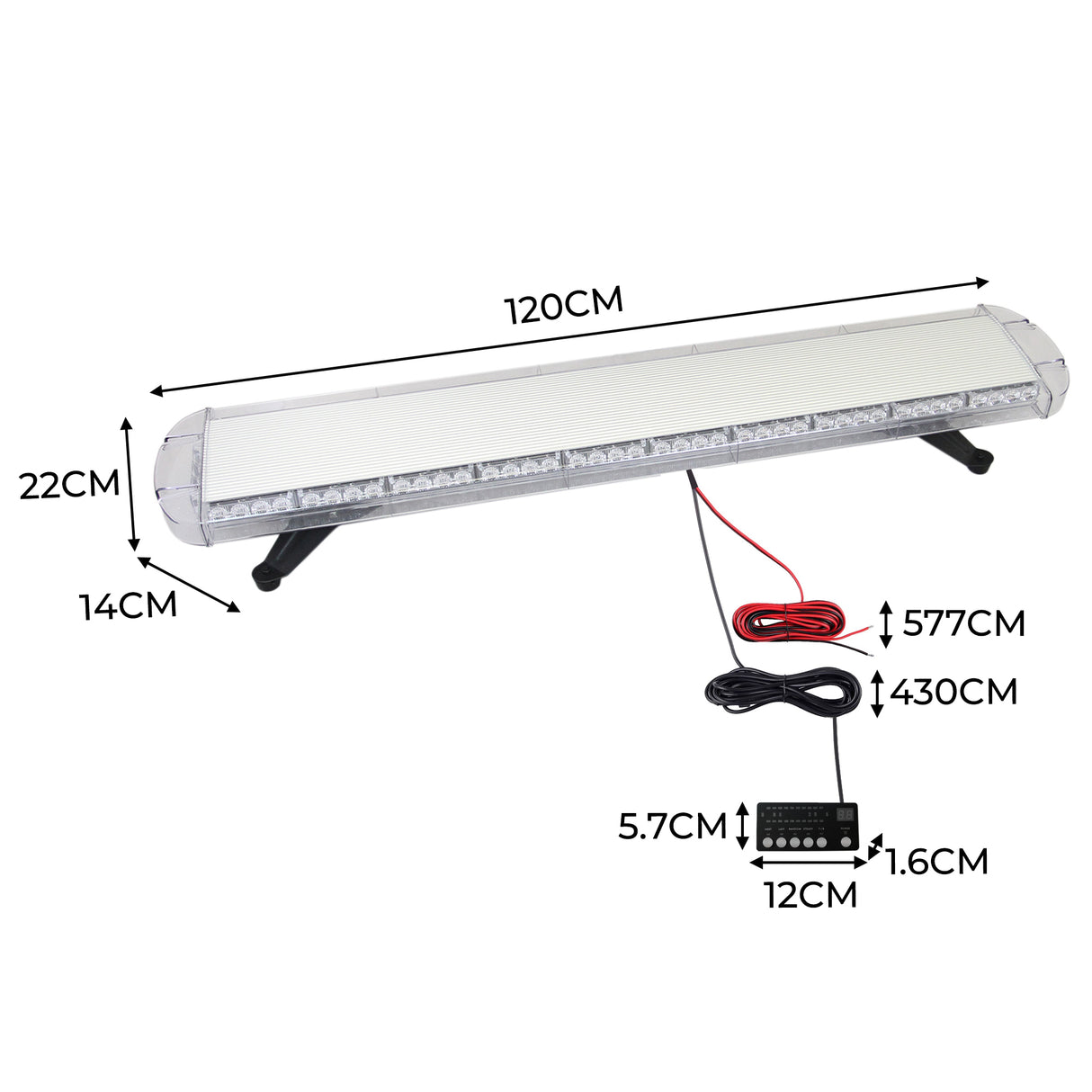 Amber Recovery Light 1200mm With Control Panel