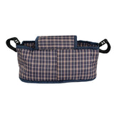 Pet Stroller Caddy Bag - Blue Tartan