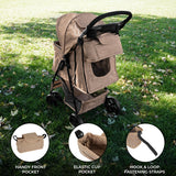 Pet Stroller Caddy Bag - Woven Beige