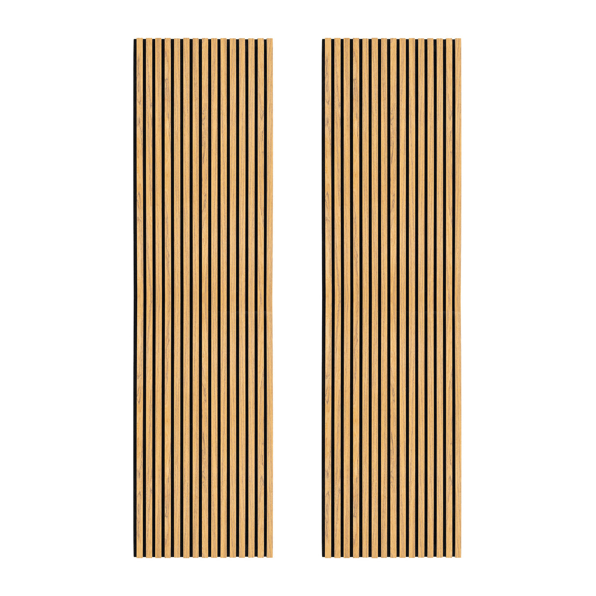 Acoustic Slat Wall Panels x 2 - Oak