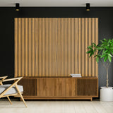 Acoustic Slat Wall Panels x 2 - Oak