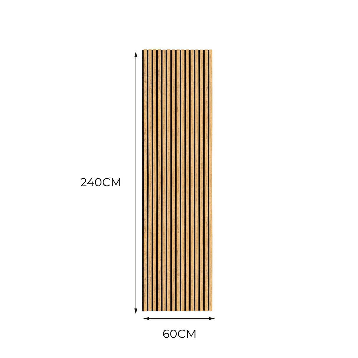 Acoustic Slat Wall Panels x 2 - Oak