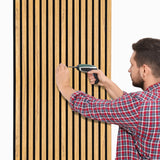 Acoustic Slat Wall Panels x 2 - Oak