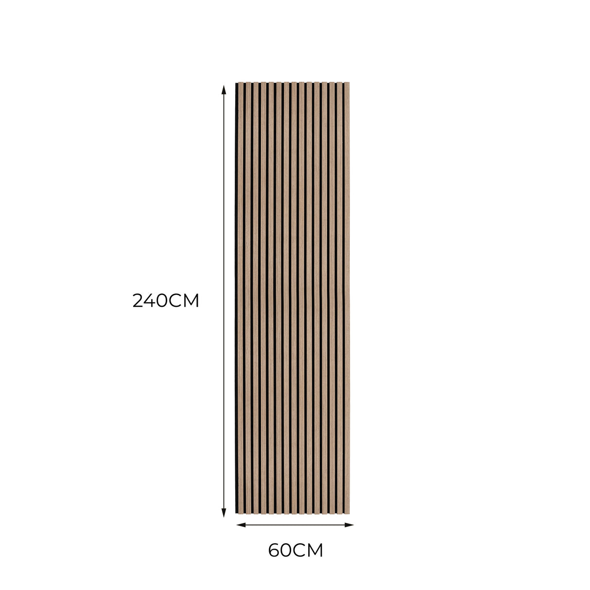 Acoustic Slat Wall Panel - Light Walnut