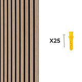 Acoustic Slat Wall Panel - Light Walnut