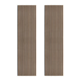 Acoustic Slat Wall Panels x 2 - Light Walnut