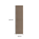 Acoustic Slat Wall Panels x 2 - Light Walnut