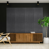 Acoustic Slat Wall Panels x 2 – Anthracite Grey