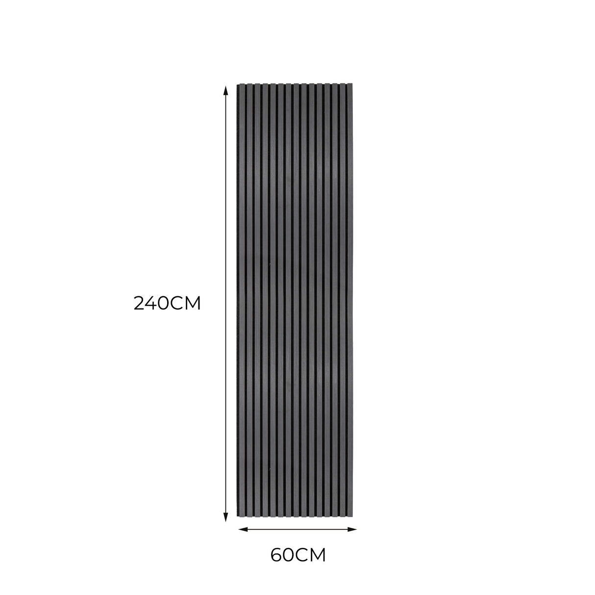 Acoustic Slat Wall Panels x 2 – Anthracite Grey