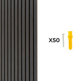 Acoustic Slat Wall Panels x 2 – Anthracite Grey