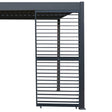 Anthracite aluminum pergola shutter panel, 92cm wide, featuring sleek horizontal slats and a modern, durable finish