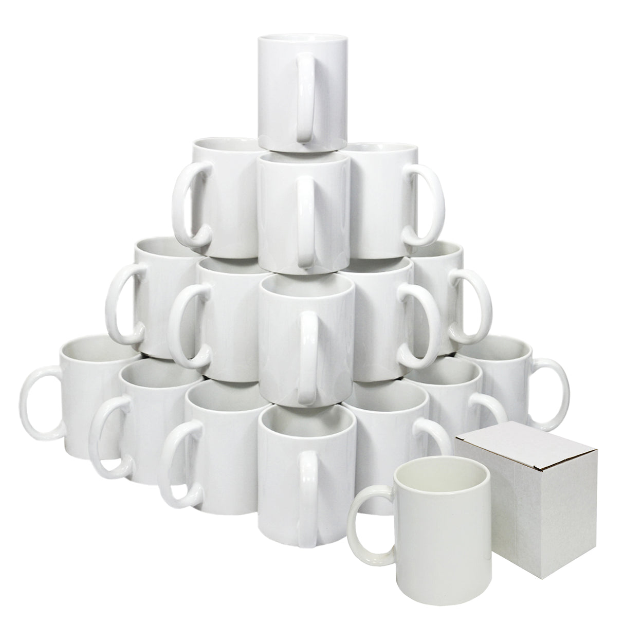 72 White Sublimation Mugs With Boxes & Heat Tape Roll