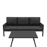 Aluminium 4 Piece Sofa Set - Anthracite Grey