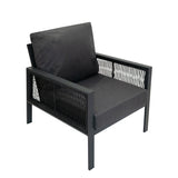 Aluminium 4 Piece Sofa Set - Anthracite Grey