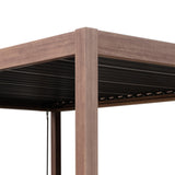 Wood Effect Aluminium Pergola 3m x 3m