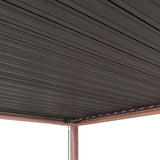 Wood Effect Aluminium Pergola 4m x 3m
