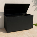 Rattan Cushion Storage Box 700L - Black