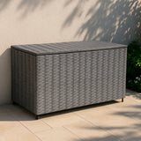 Rattan Cushion Storage Box 700L - Grey