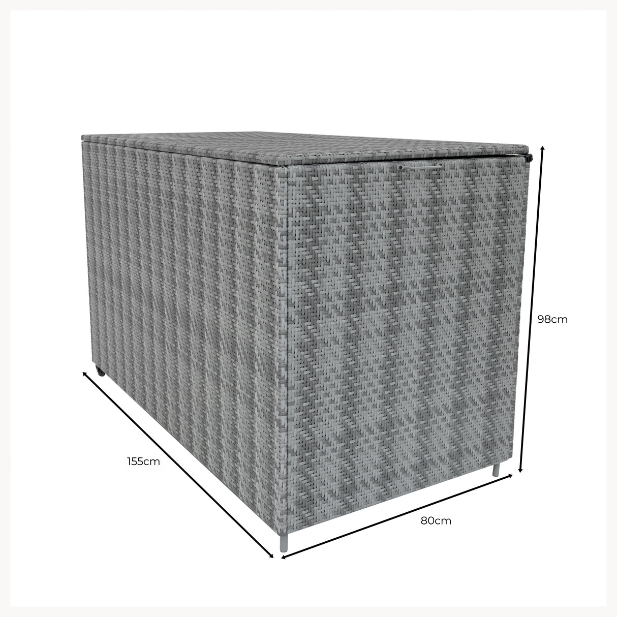 Rattan Cushion Storage Box 996L - Grey