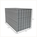Rattan Cushion Storage Box 996L - Grey