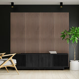 Acoustic Slat Wall Panel - Dark Walnut