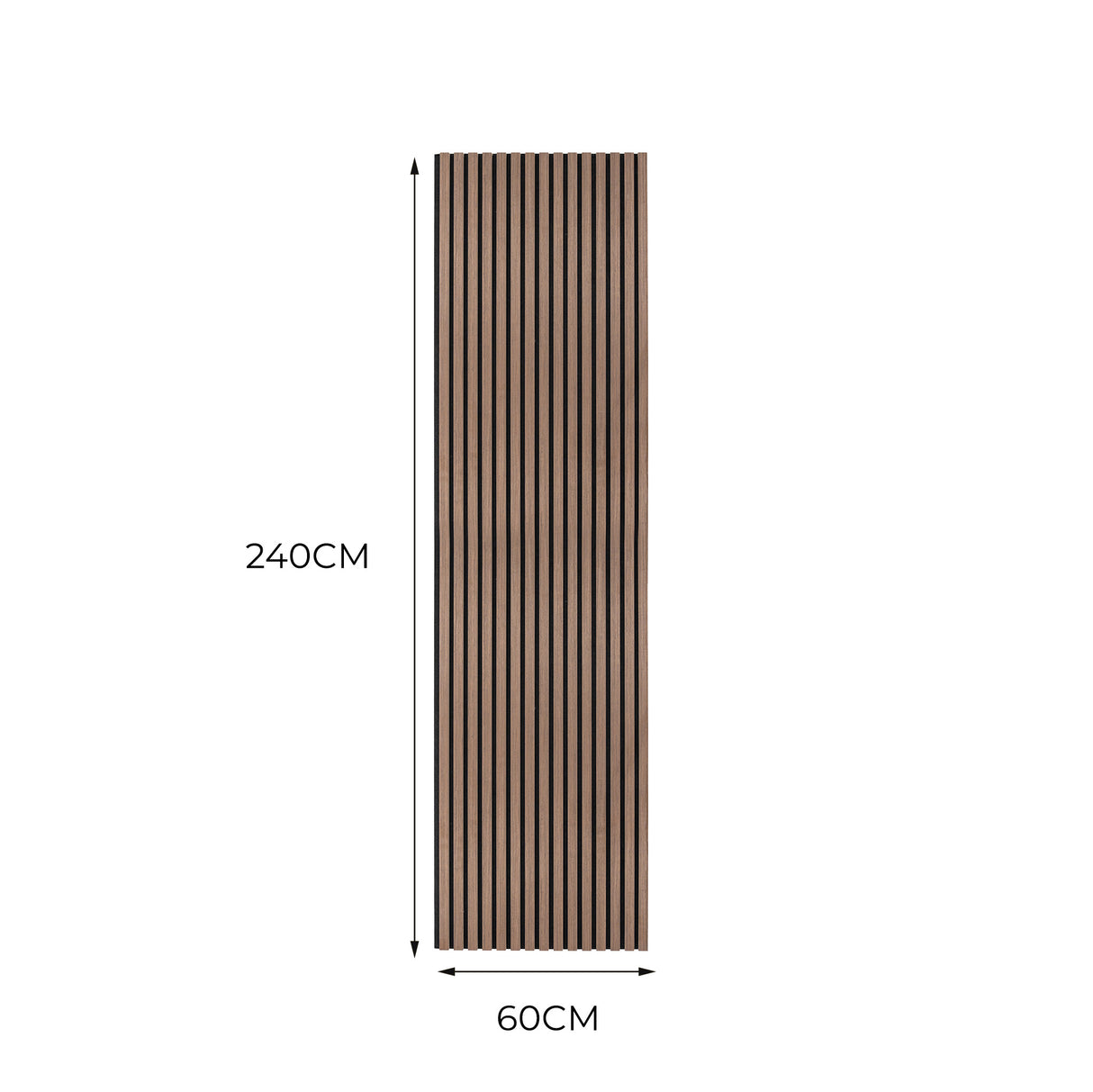 Acoustic Slat Wall Panel - Dark Walnut