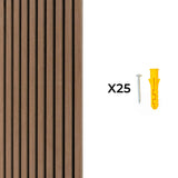 Acoustic Slat Wall Panel - Dark Walnut