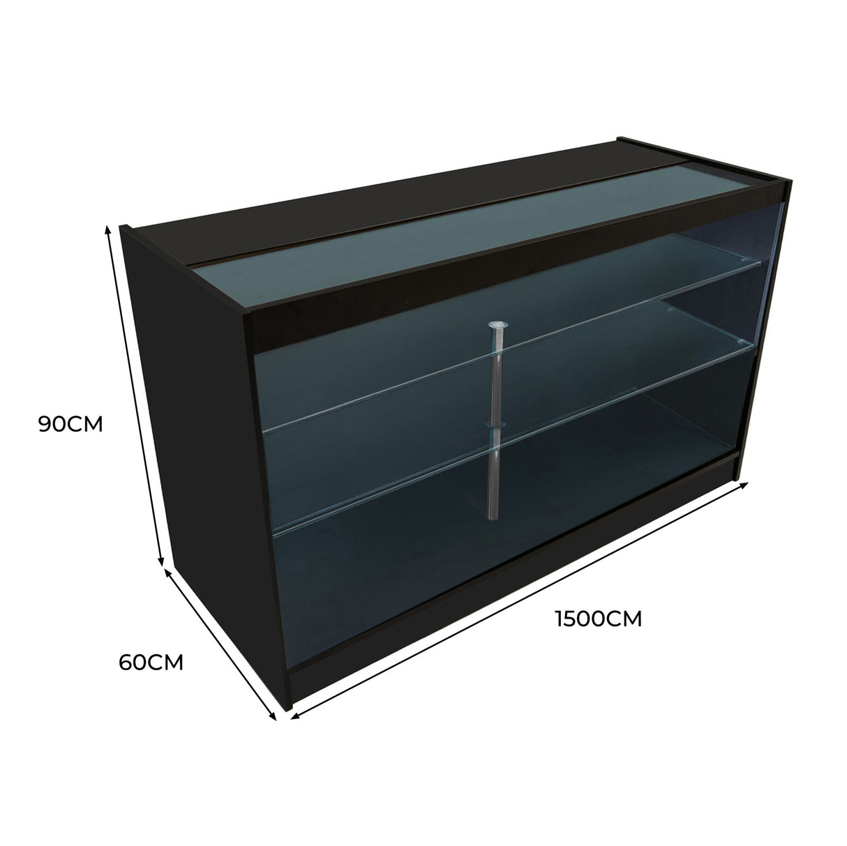 LED Retail Shop Counter K1500 - Black