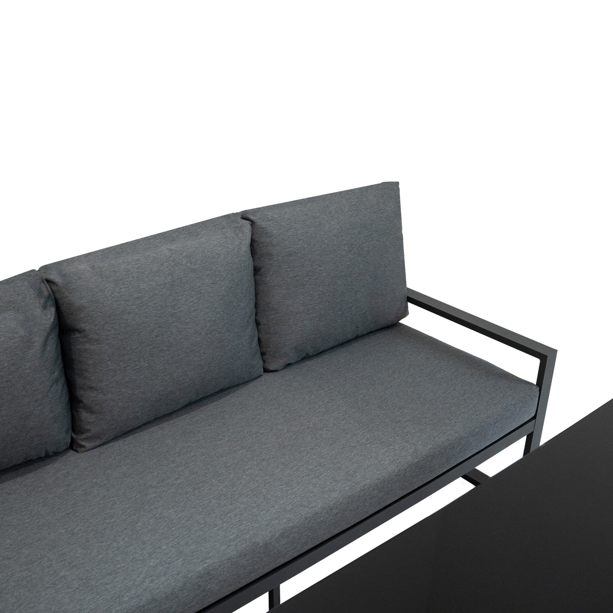 Aluminium Corner Sofa Set - Anthracite Grey