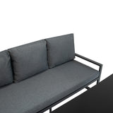 Aluminium Corner Sofa Set - Anthracite Grey