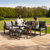 Aluminium Corner Sofa Set - Anthracite Grey