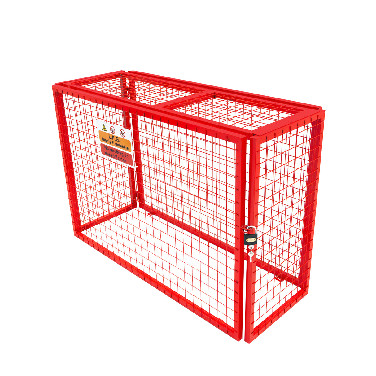 Red Gas Bottle Collapsible Mesh Cage - 100cm x 140cm x 50cm