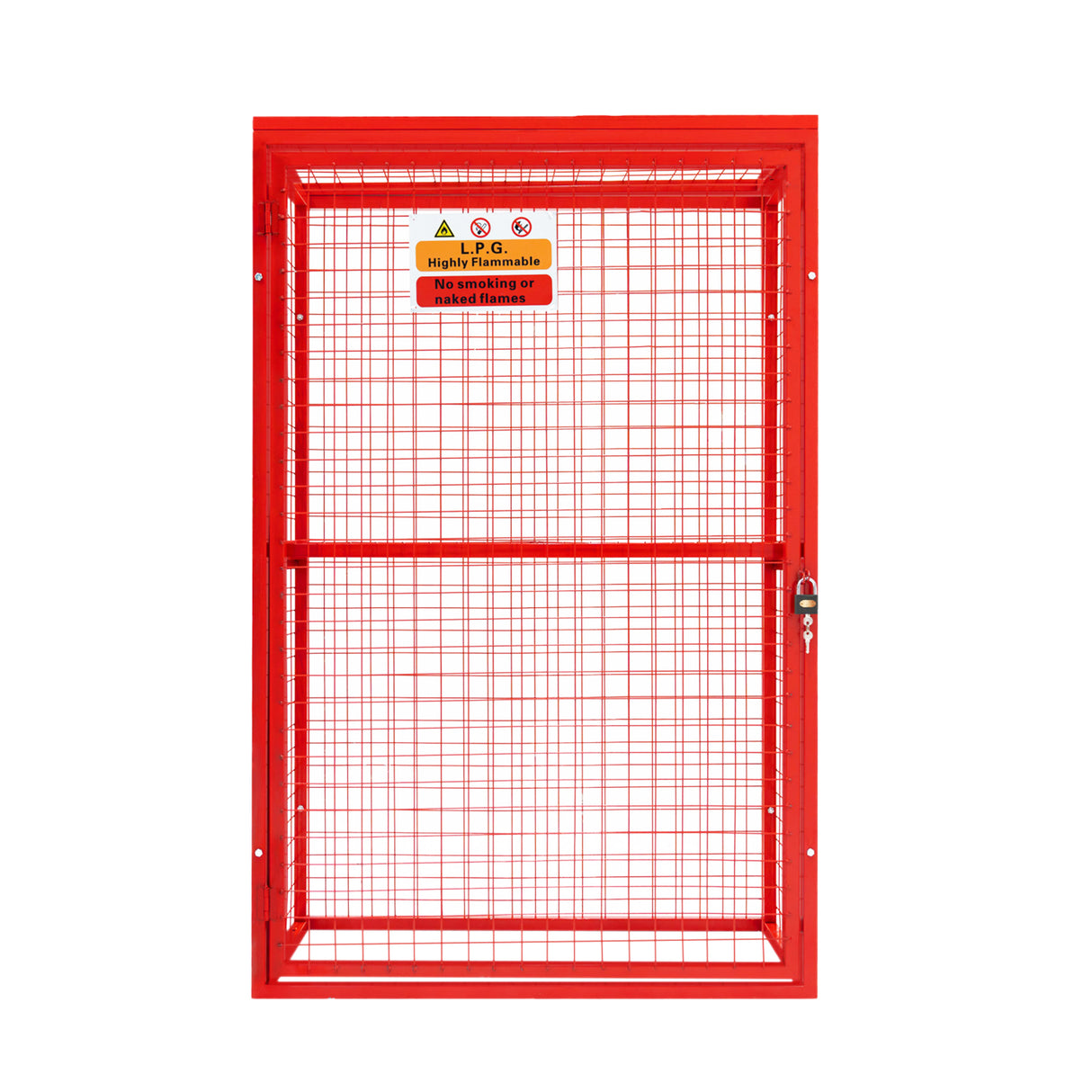 Red Gas Bottle Collapsible Mesh Cage – 181cm x 116cm x 57cm