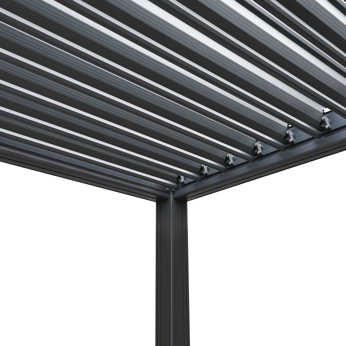 Aluminium Pergola With Anthracite Blinds - 3m x 3m