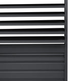 Anthracite Aluminium Pergola With White Blinds & 2 Shutter Panels - 3m x 4m