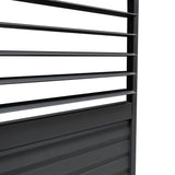 Anthracite Aluminium Pergola With White Blinds & 2 Shutter Panels - 3m x 4m