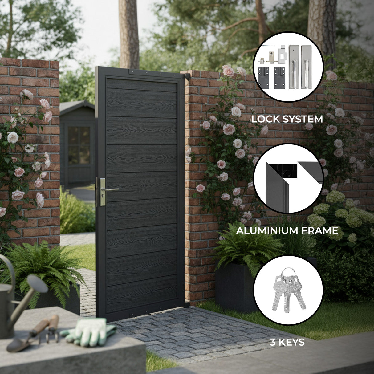 Composite Panel Gate - Grey