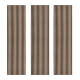 Acoustic Slat Wall Panels x 3 - Light Walnut