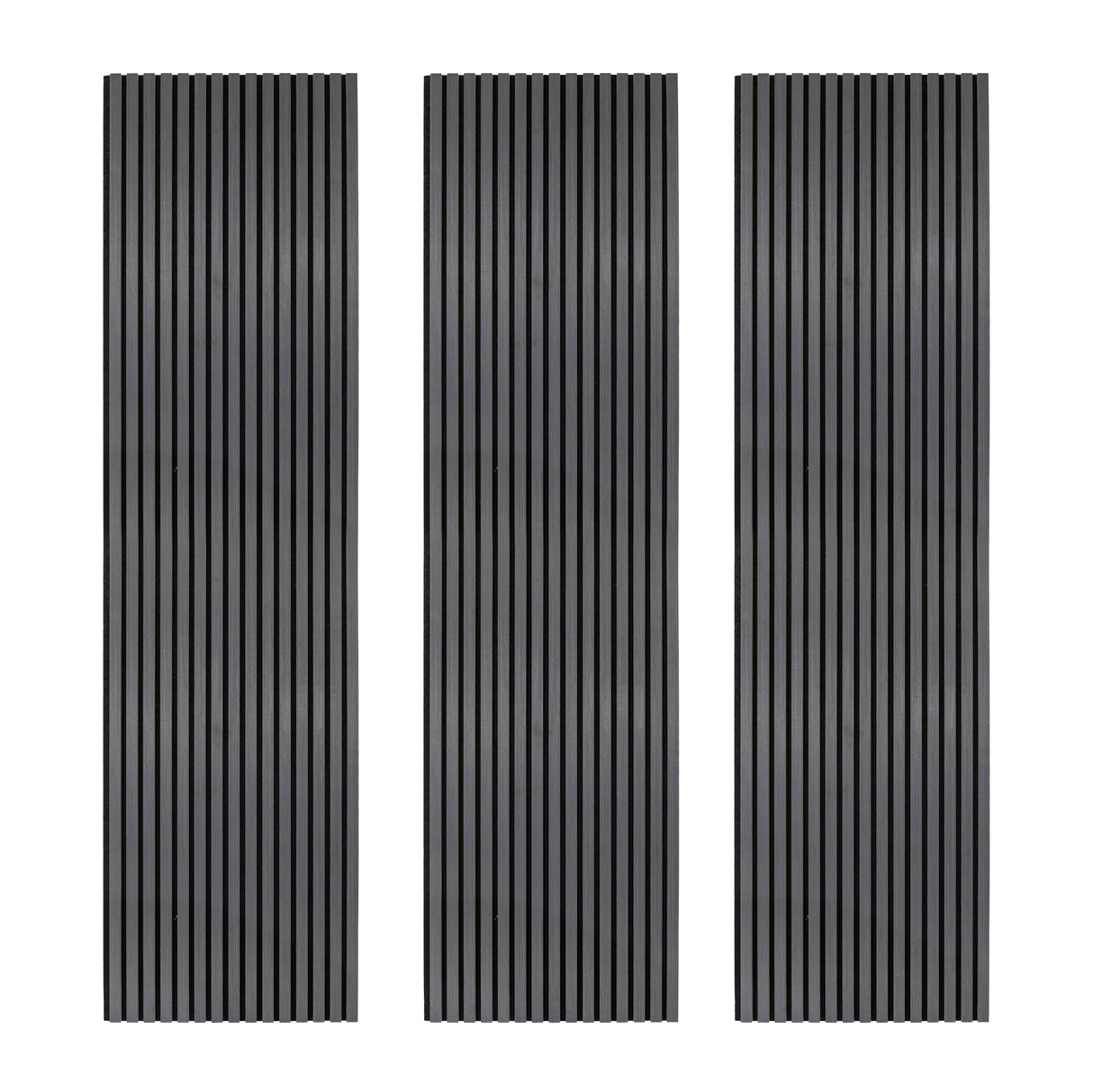 Acoustic Slat Wall Panels x 3 – Anthracite Grey