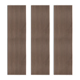 Acoustic Slat Wall Panels x 3 - Dark Walnut