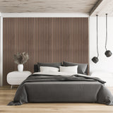 Acoustic Slat Wall Panels x 3 - Dark Walnut