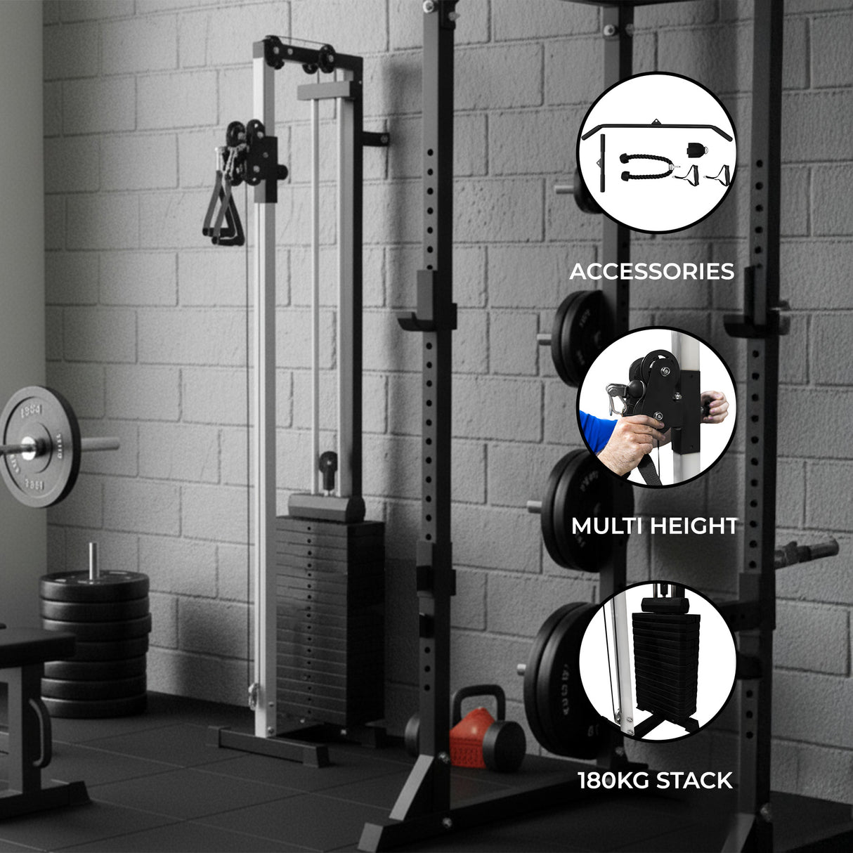 Wall Mounted Cable Pulley Machine