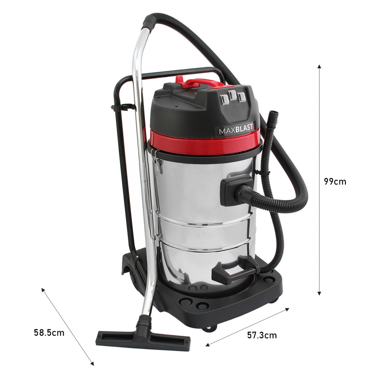 80L Wet & Dry Vacuum With Gutter Vacuum Poles & 5m Hose