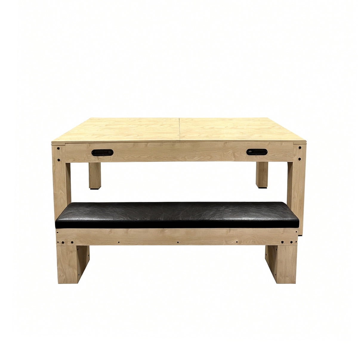 7-In-1 Games Table & Storage Benches x 2 - Oak